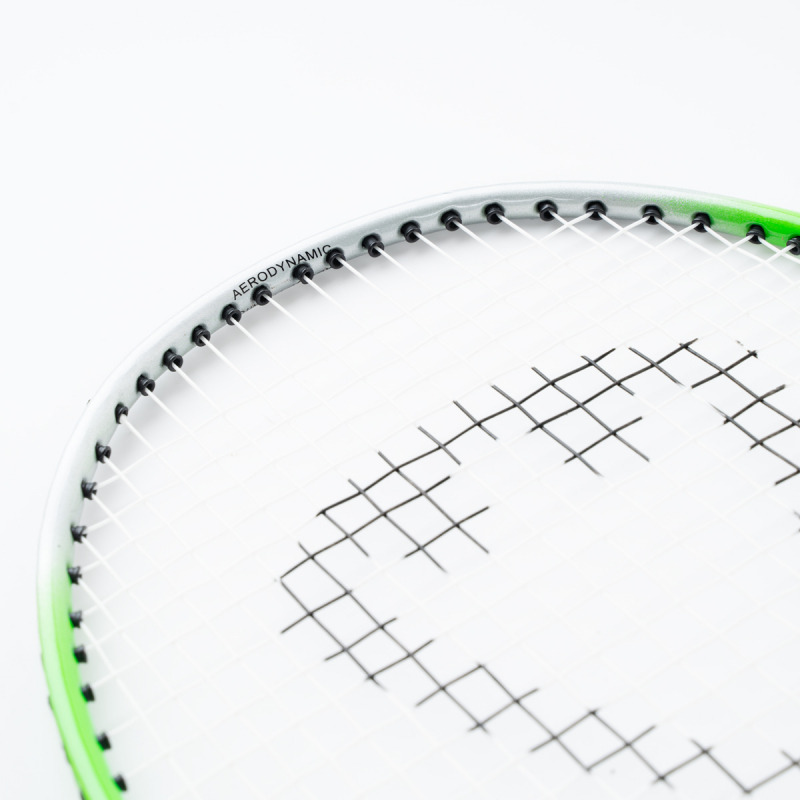 Ракетка бадм. TORRES Hobby1, BD23504, для начинающ., стал. стерж и обод, со струнами, зелёный