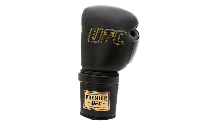 Премиальные тренировочные перчатки на шнуровке UFC черные - 14 Oz UHK-75045