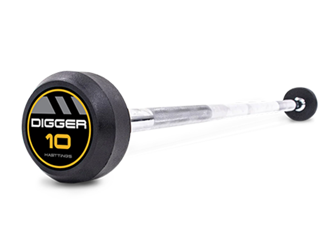 Комплект прямых фиксированных обрезиненных штанг 5 шт от 10 до 20кг Digger HD51G2A-10-20