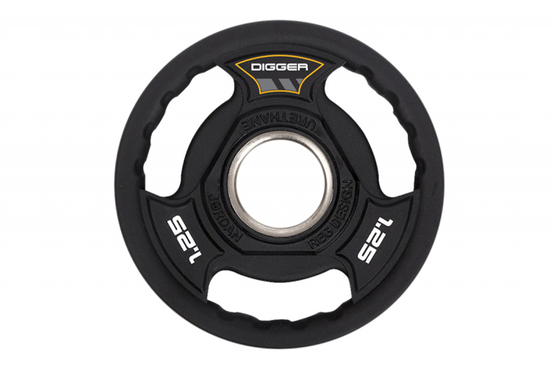 Диск олимпийский полиуретановый 3-х хватовый 1.25кг Hasttings Digger HD51C3A-1.25 HD51C3A-1,25