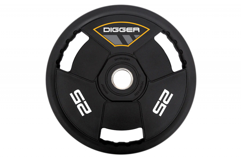 Диск олимпийский полиуретановый 3-х хватовый 25кг Hasttings Digger HD51C3A-25