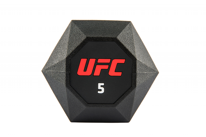 Комплект обрезиненных октагональных гантелей 10 пар от 2.5 до 25кг UFC Octagon Dumbbell UHA-75538-84