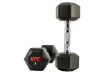 Комплект обрезиненных октагональных гантелей 10 пар от 2.5 до 25кг UFC Octagon Dumbbell UHA-75538-84