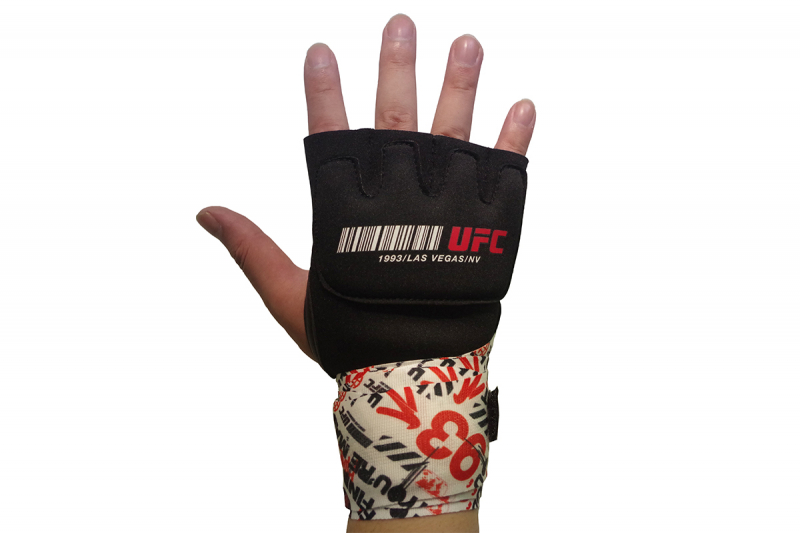 Гелевые бинты UFC Gel Glove Wraps RD/WH, SM UHK-75692