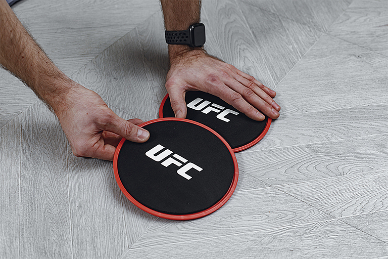 Набор для тренировки ног скоростная скакалка и слайдеры UFC UHA-69924