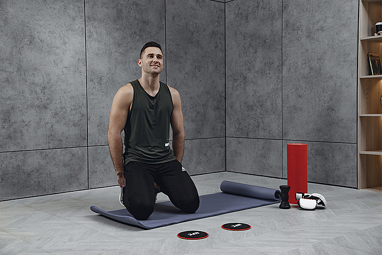 Набор для тренировки ног скоростная скакалка и слайдеры UFC UHA-69924