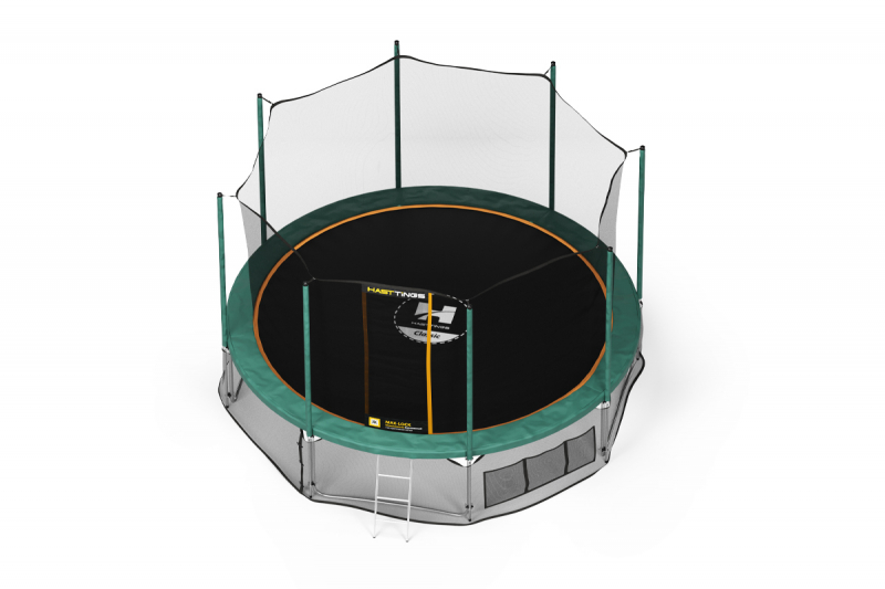 Батут с защитной сеткой Hasttings Classic Green 4.26 м Green 4,26