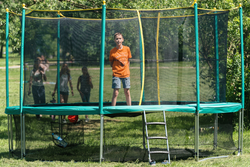 Батут с защитной сеткой Hasttings Classic Green 4.6 м Green 4,6