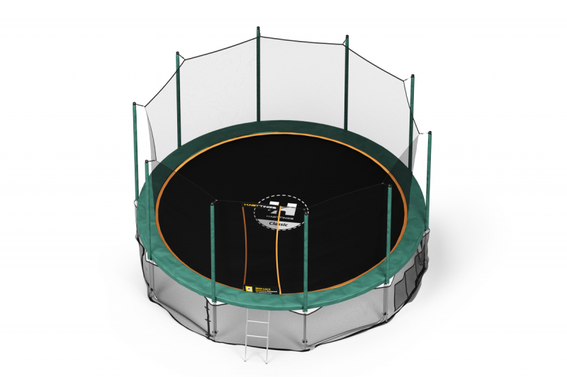 Батут с защитной сеткой Hasttings Classic Green 4.6 м Green 4,6