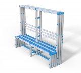 Скамейка вешалка односторонняя Дельта-фитнес, 2000х500х1700 мм. вариант 10