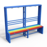 Скамейка вешалка односторонняя Дельта-фитнес, 2000х500х1700 мм. вариант 10