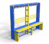 Скамейка вешалка односторонняя Дельта-фитнес, 2000х500х1700 мм. вариант 13