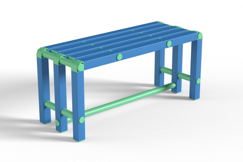 Скамейка Дельта-фитнес, 1000х376х450 мм. вариант 6