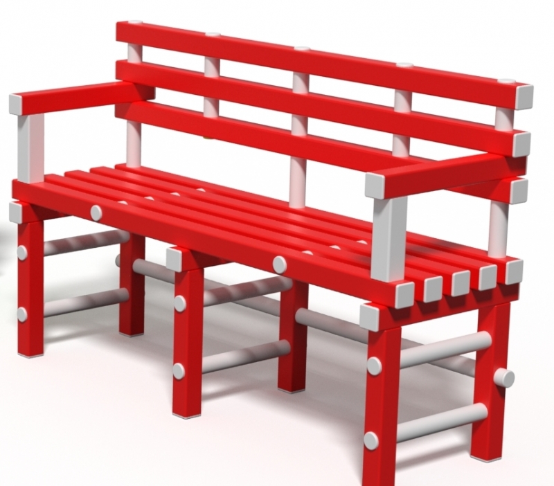 Скамейка спинка Дельта-фитнес, 1300х420х900 мм. вариант 5