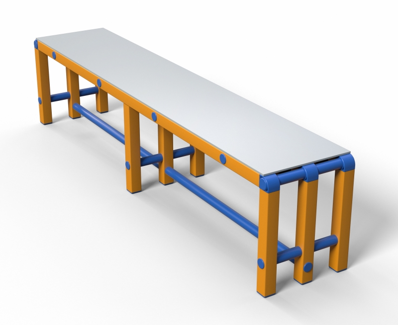 Скамейка Дельта-фитнес, 2000х376х450 мм. вариант 16
