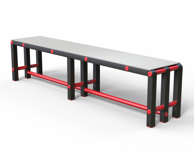 Скамейка Дельта-фитнес, 2000х376х450 мм. вариант 16