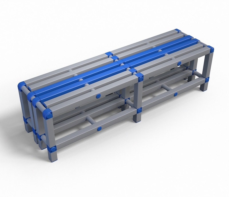 Скамейка Дельта-фитнес, 2000х420х450 мм. вариант 15