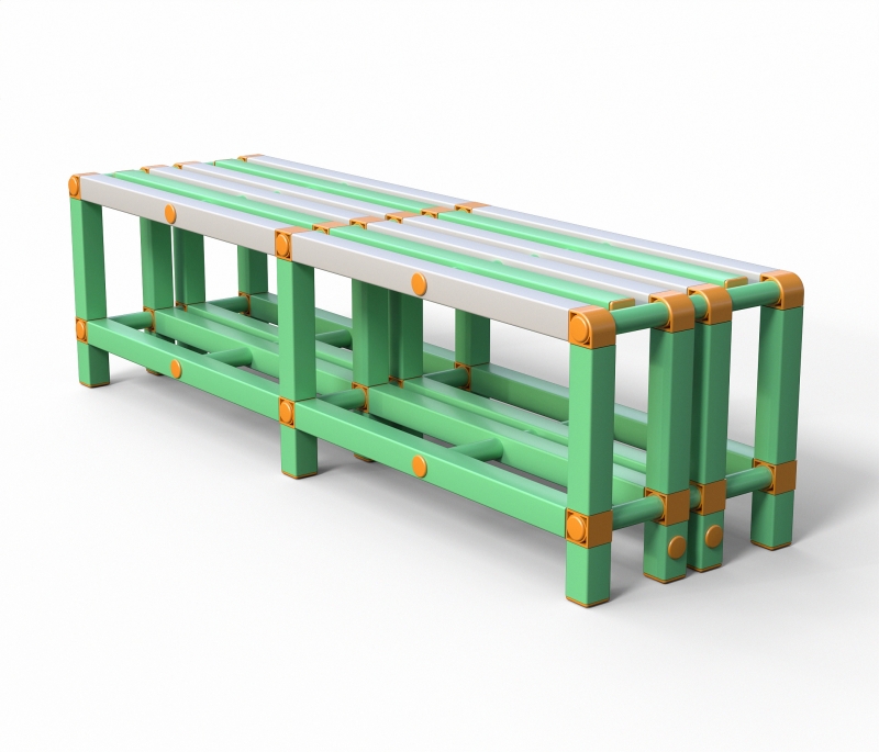 Скамейка Дельта-фитнес, 2000х420х450 мм. вариант 15