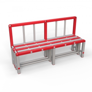 Скамейка спинка Дельта-фитнес, 1300х450х800  мм. вариант 11