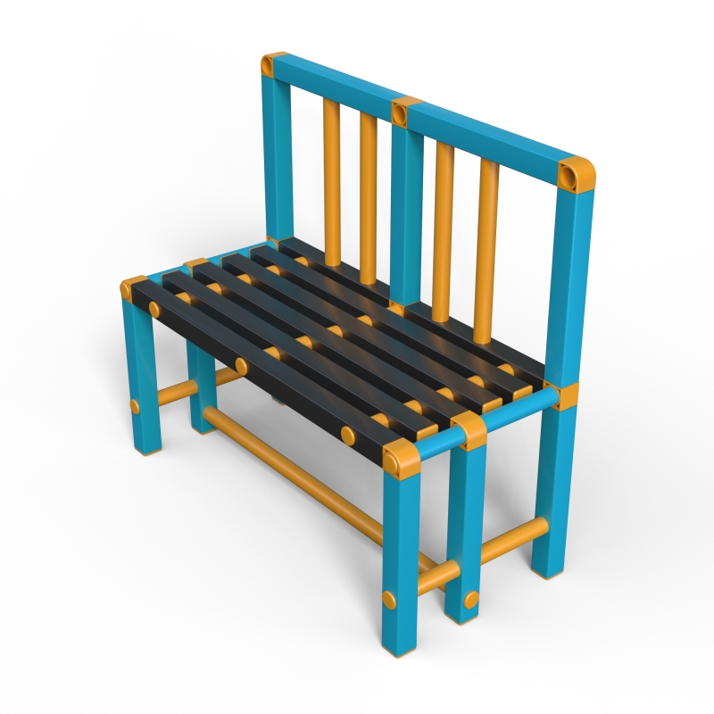 Скамейка спинка Дельта-фитнес, 1000х450х800 мм. вариант 11