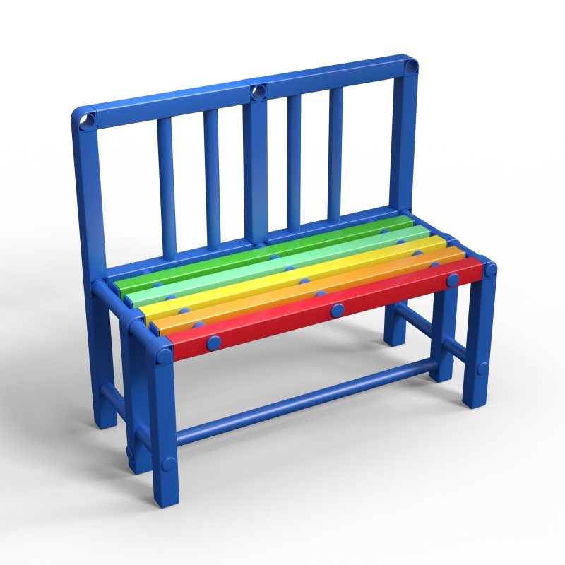 Скамейка спинка Дельта-фитнес, 1000х450х800 мм. вариант 11