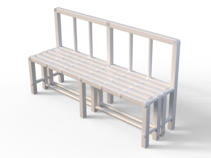 Скамейка спинка Дельта-фитнес, 1000х450х800 мм. вариант 11