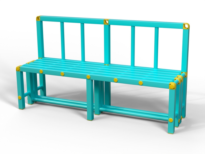 Скамейка спинка Дельта-фитнес, 1300х450х800  мм. вариант 11