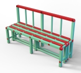 Скамейка спинка Дельта-фитнес, 1300х450х800  мм. вариант 11