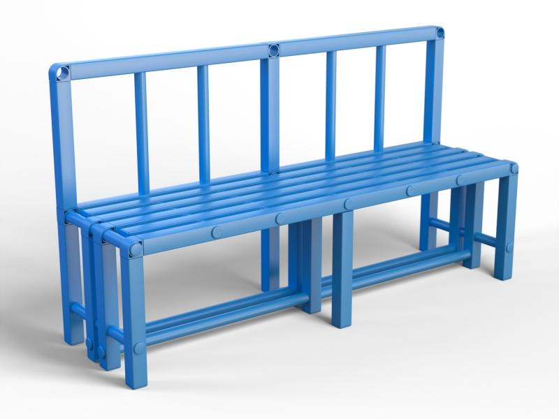 Скамейка спинка Дельта-фитнес, 1000х450х800 мм. вариант 11