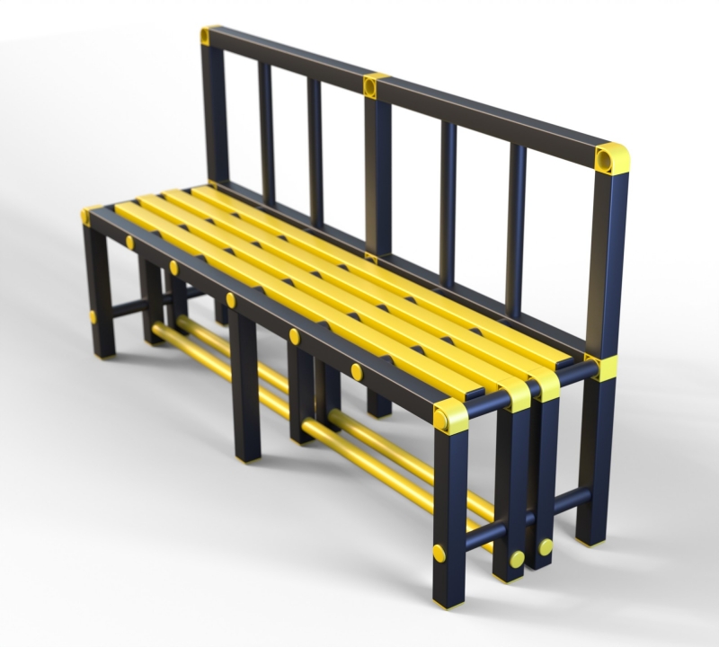 Скамейка спинка Дельта-фитнес, 1000х450х800 мм. вариант 11