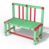 Скамейка спинка Дельта-фитнес, 1300х450х800  мм. вариант 11