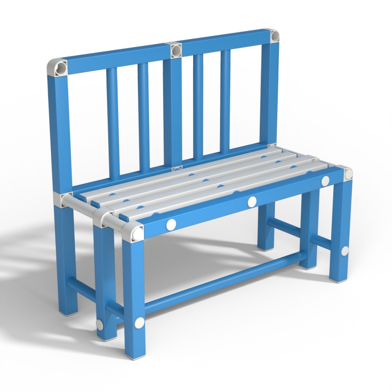 Скамейка спинка Дельта-фитнес, 1300х450х800  мм. вариант 11