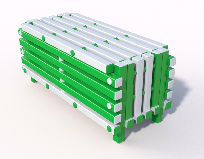 Скамейка ящик Дельта-фитнес, 1100х475х500 мм. вариант 1