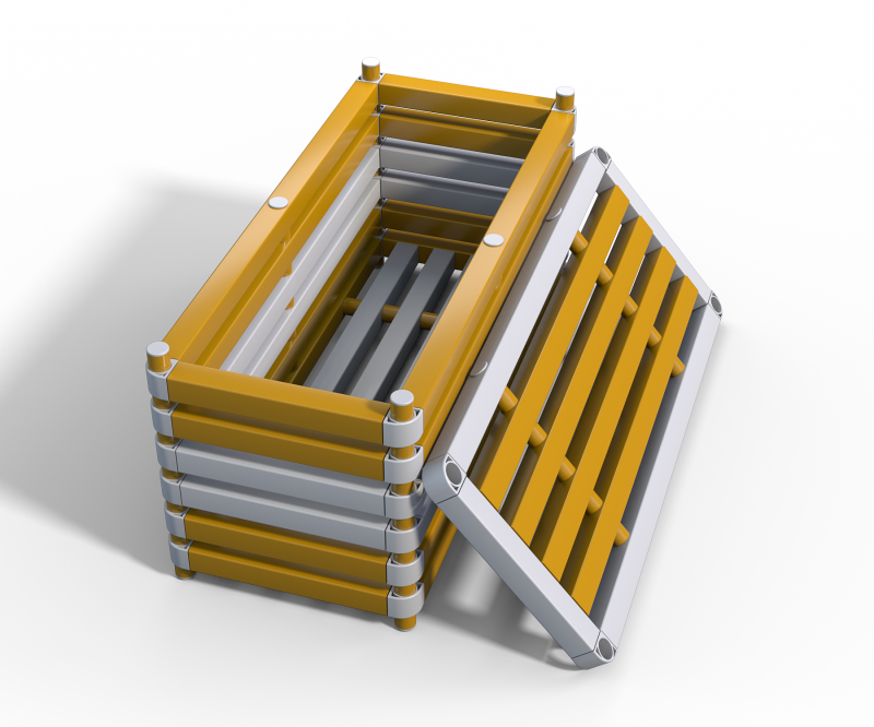 Скамейка ящик Дельта-фитнес, 1100х475х500 мм. вариант 2