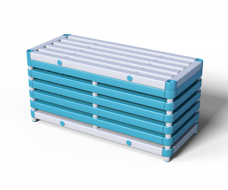 Скамейка ящик Дельта-фитнес, 1100х475х500 мм. вариант 2