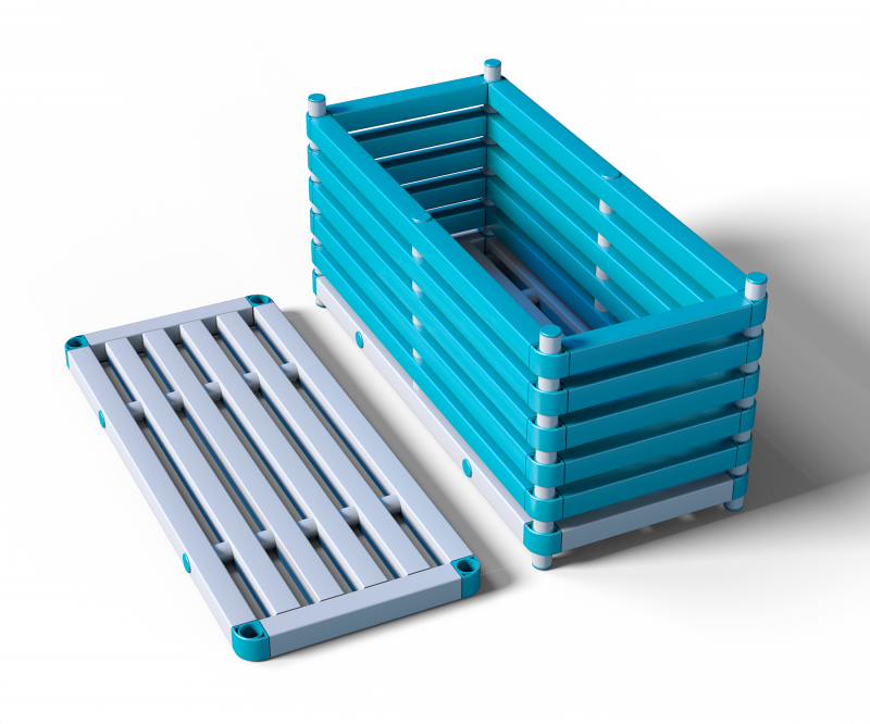 Скамейка ящик Дельта-фитнес, 1100х475х500 мм. вариант 2