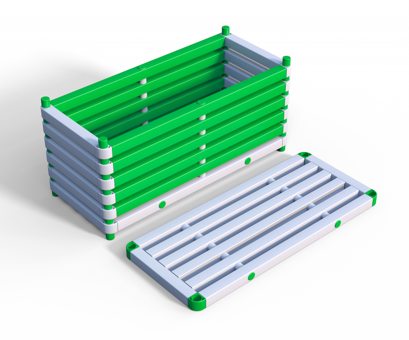 Скамейка ящик Дельта-фитнес, 1100х475х500 мм. вариант 2