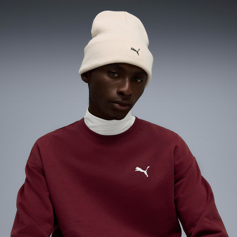 Шапка PUMA Metal Cat HighCrownBeanie, 02640404, акрил, молочный