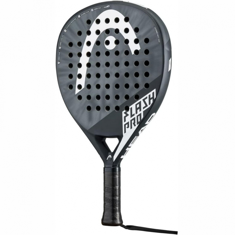 Ракетка для падела HEAD Flash Pro 2023, 226113, для игроков средн.уровня, стекловолокно, черно-белый