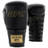 Премиальные тренировочные перчатки на шнуровке UFC черные - 18 Oz UHK-75047