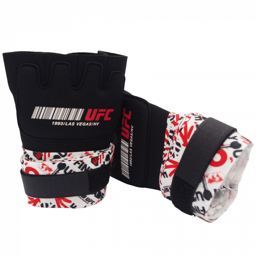 Гелевые бинты UFC Gel Glove Wraps RD/WH, L/XL UHK-75693