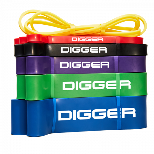 Эспандер ленточный черный 22мм нагрузка 9.07-29.48кг Digger HD31D3-Black