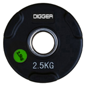 Диск олимпийский обрезиненный 3-х хватовый 2.5кг Hasttings Digger HD51C1C-2.5 HD51C1C-2,5