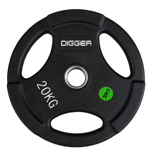 Диск олимпийский обрезиненный 3-х хватовый 20кг Hasttings Digger HD51C1C-20