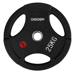 Диск олимпийский обрезиненный 3-х хватовый 25кг Hasttings Digger HD51C1C-25