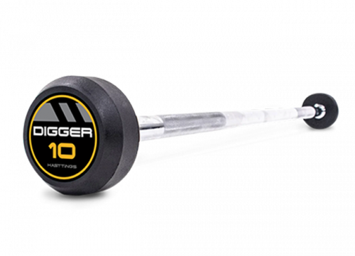 Комплект прямых фиксированных обрезиненных штанг 5 шт от 25 до 45кг Digger HD51G2A-25-45