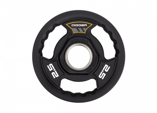 Диск олимпийский полиуретановый 3-х хватовый 2.5кг Hasttings Digger HD51C3A-2.5 HD51C3A-2,5