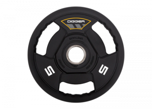 Диск олимпийский полиуретановый 3-х хватовый 5кг Hasttings Digger HD51C3A-5