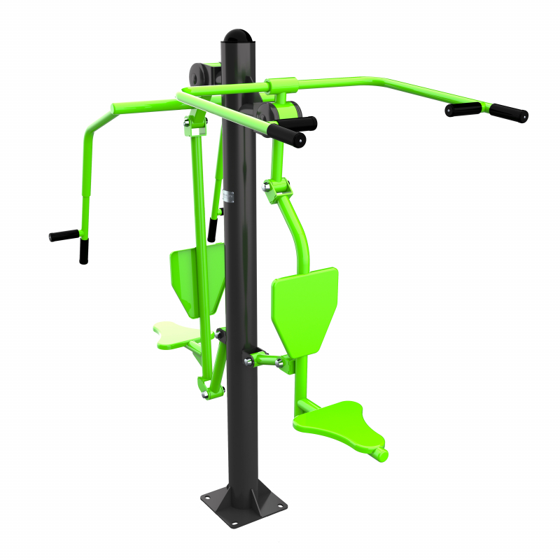 Уличный тренажер Тяга Сверху - Жим от груди ZAVODSPORTA S-1056