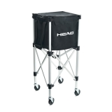 Корзина для теннисных мячей HEAD TT7003, на 125 мячей, с сумкой-переноской, складная, металл, черный